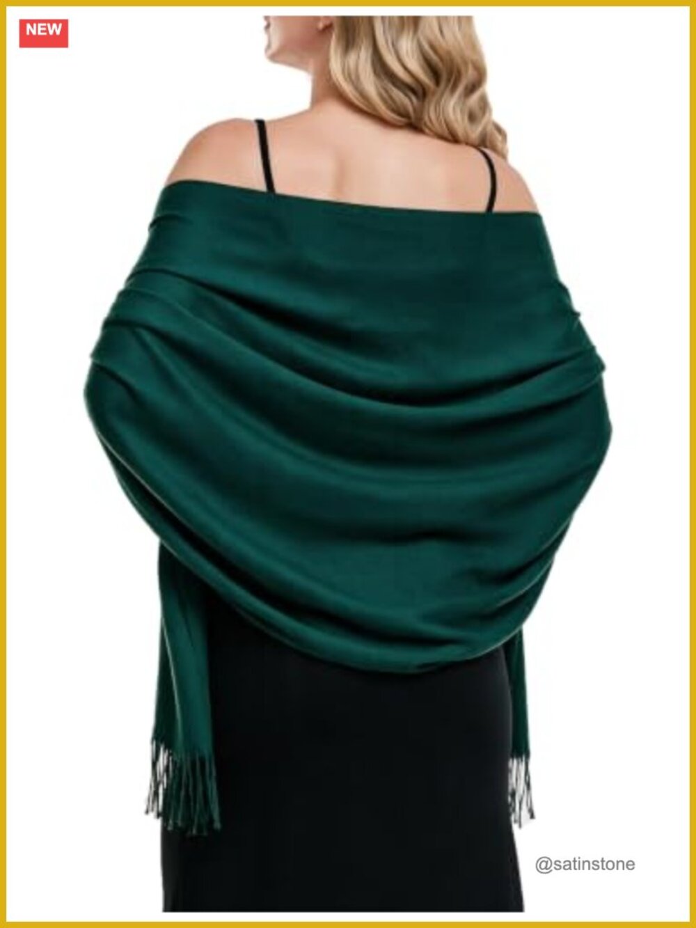 Oversized Pashmina Shawl Wrap Fringed Scarf for Evening Dress Winter